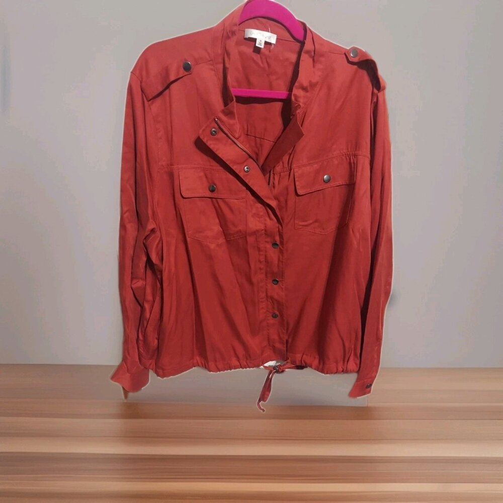 Daily Threads Womens Clothing Utility Jacket Size 3X NWT Burnt Orange Coat